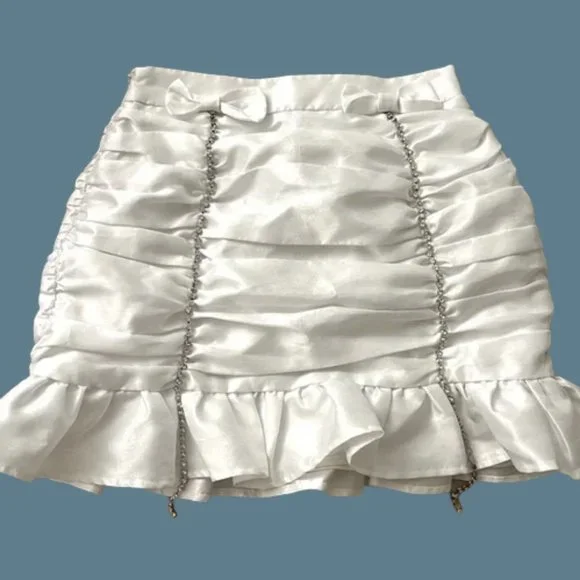Short Mermaid shape skirt white - Picture 3 of 7